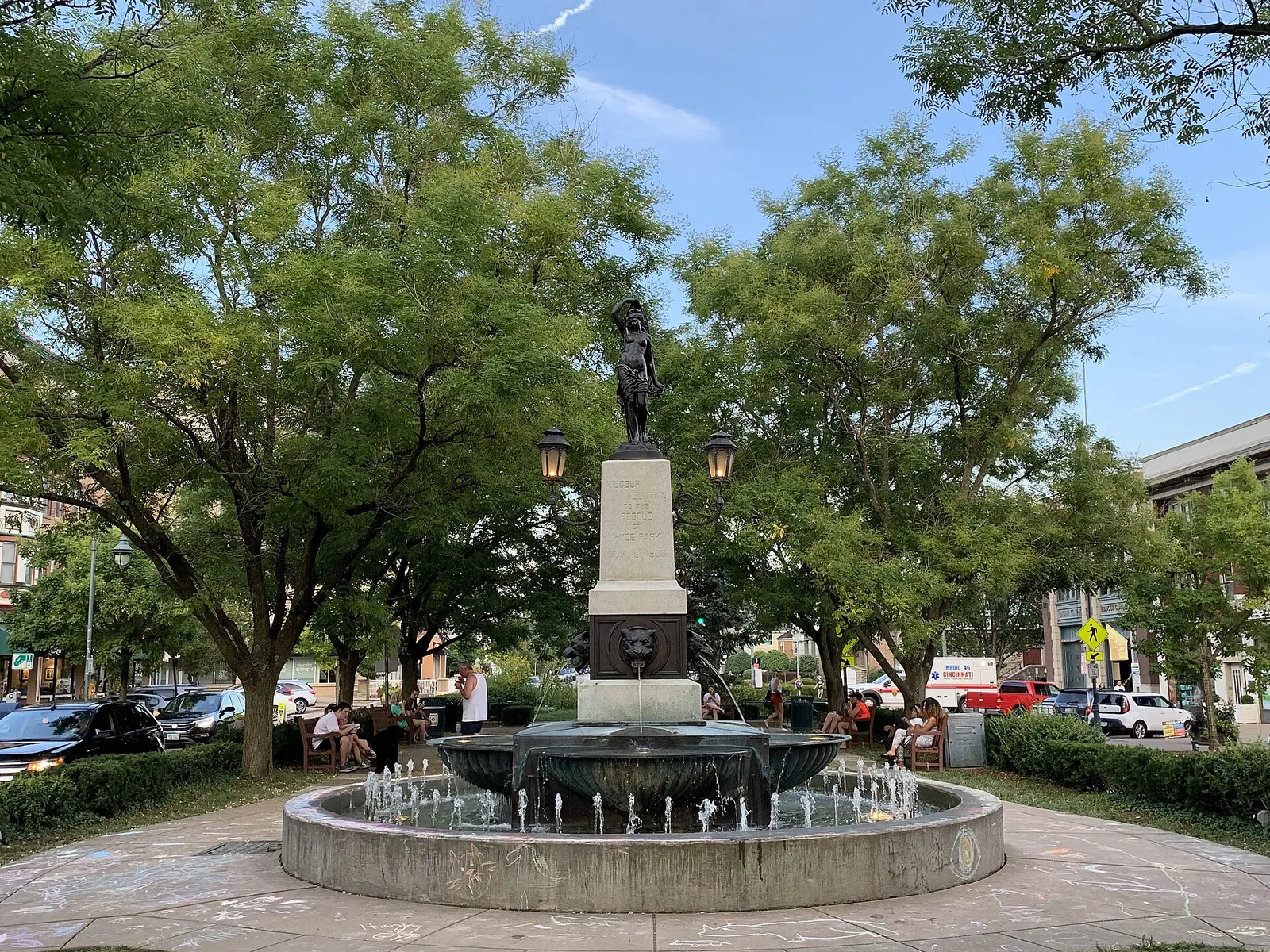 The Kilgour Fountain in Hyde Park Square, Cincinnati