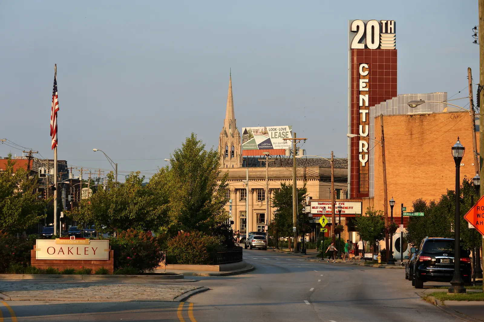 Oakley Square and the 20th Century Theater in Cincinnati