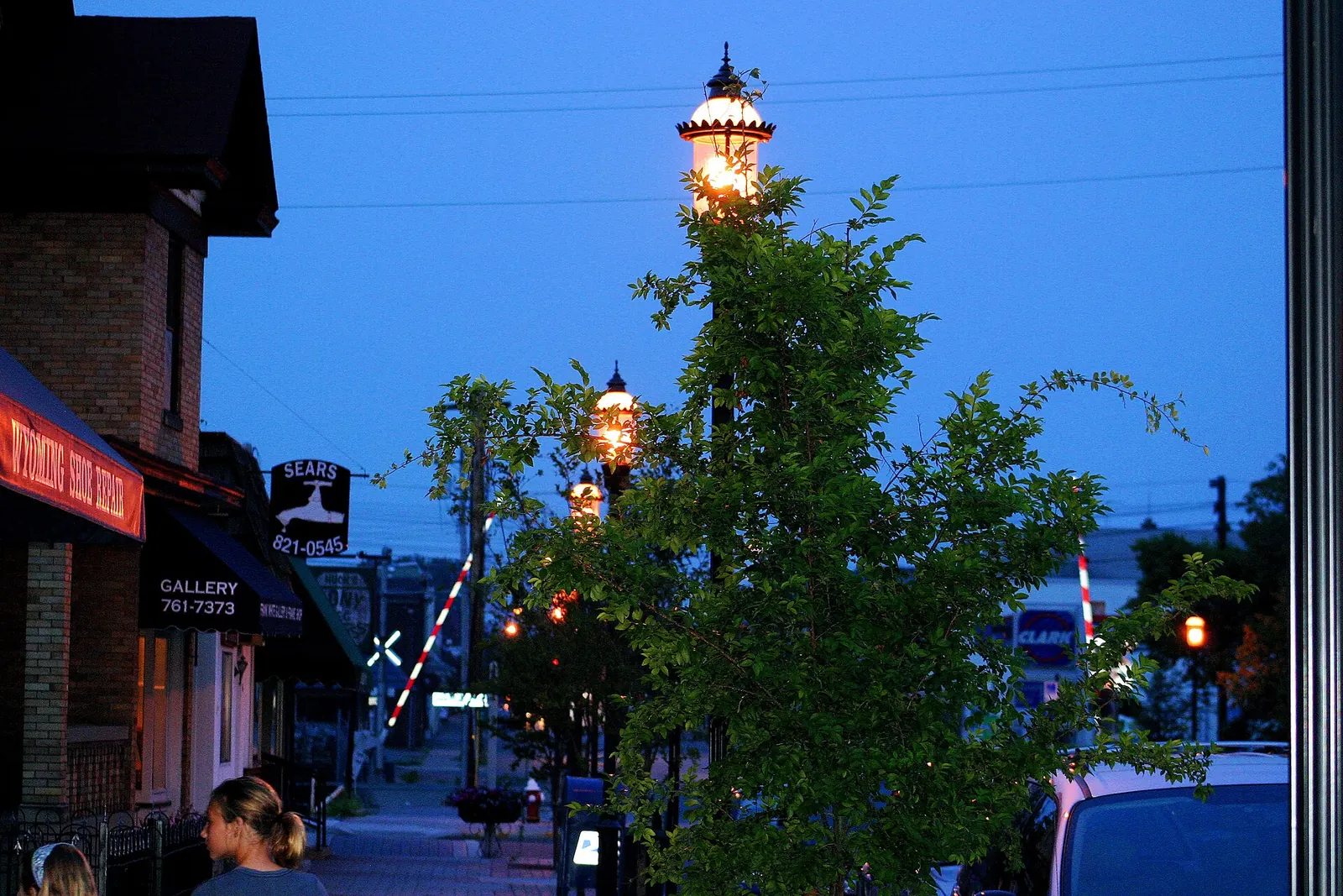 Village center streetscape in Wyoming, Ohio